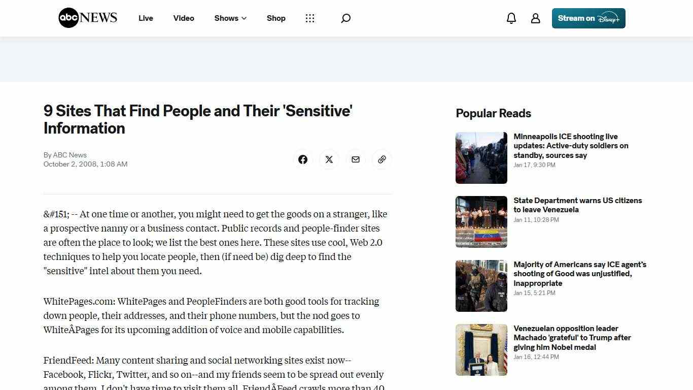 9 Sites That Find People and Their 'Sensitive' Information - ABC News
